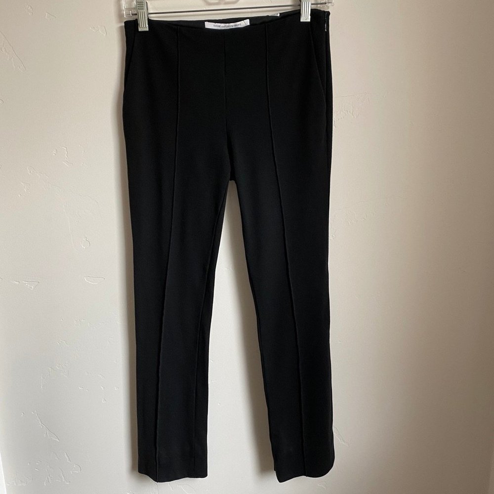 DVF Pants Black Casual Stretch Ankle Ponte Size 0